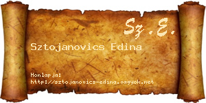 Sztojanovics Edina névjegykártya